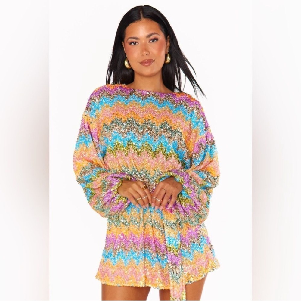 Show Me Your MuMu Multicolor Sequin Dress